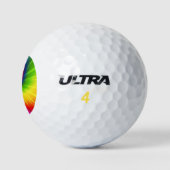 Tie Dye Rainbow Pattern Golfballen (Logo)