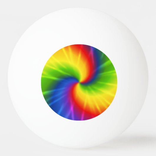 Tie Dye Rainbow Pattern Pingpongbal (Achterkant)