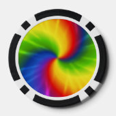 Tie Dye Rainbow Pattern Pokerchips (Achterkant)