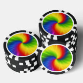 Tie Dye Rainbow Pattern Pokerchips (Opstapeling)