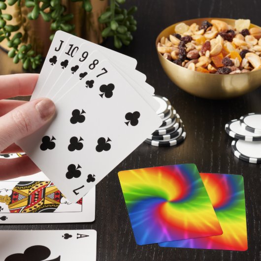 Tie Dye Rainbow Pattern Pokerkaarten (Insitu)