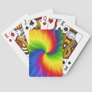 Tie Dye Rainbow Pattern Pokerkaarten