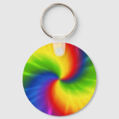 Tie Dye Rainbow Pattern Sleutelhanger (Voorkant)