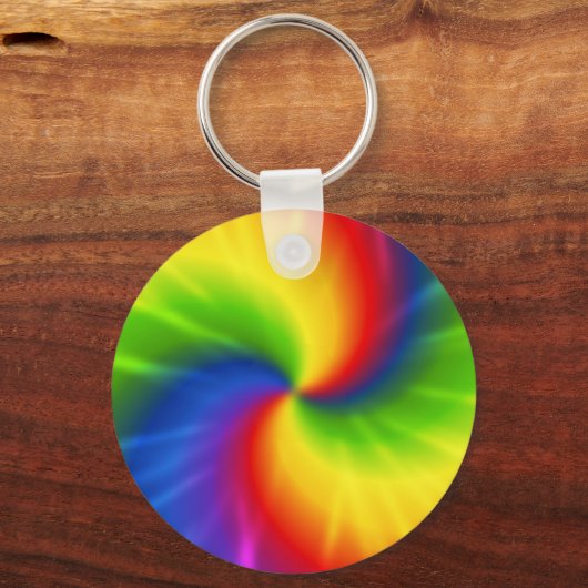 Tie Dye Rainbow Pattern Sleutelhanger (Voorkant)