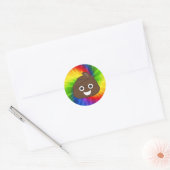 Tie Dye Rainbow Poo Emoji-Stickers Ronde Sticker (Envelop)