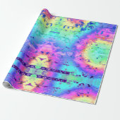Tie Dye Rainbow Print Wrapping Papier (Uitgerold)
