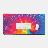 Tie Dye Rainbow Retro Design Bureaumat (Keyboard & Muis)
