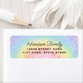 Tie Dye Rainbow Return-adreslabels Etiket (Insitu)