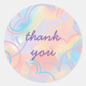 Tie Dye Rainbow Ronde Sticker (Voorkant)