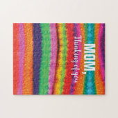Tie Dye Rainbow Stripe mama denkt aan jou Legpuzzel (Horizontaal)