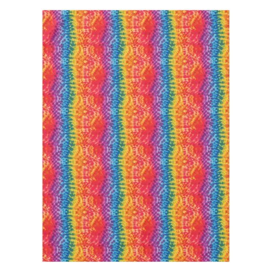 Tie Dye Rainbow Stripes Tafelkleed (Voorkant)