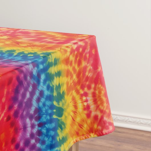 Tie Dye Rainbow Stripes Tafelkleed (Voorbeeld)