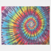Tie Dye Rainbow Swirl Fleece Deken (Voorkant (Horizontaal))