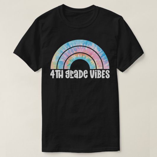 Tie Dye Rainbow voor Vierde graad Vibe T-shirt (Design voorkant)