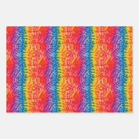 Tie Dye Rainbow Wrapping Paper (Set of 3) (Voorkant 3)