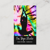 Tie Dye Rainbow Yoga Studio of Instructor Modern B Visitekaartje (Voorkant)