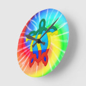 Tie Dye Rasta Honu Turtle Ronde Klok (Hoek)