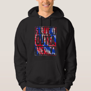 Tie Dye recht buiten Merica Amerikaanse vlag 4e va Hoodie