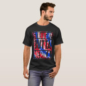 Tie Dye recht buiten Merica Amerikaanse vlag 4e va T-shirt (Voorkant volledig)