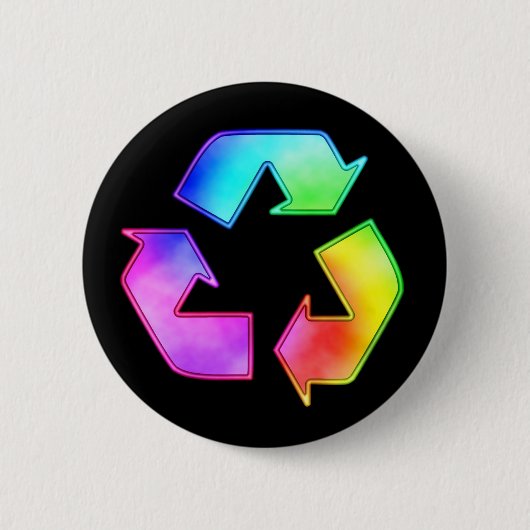 Tie Dye Recycling Symbol Button (Voorkant)