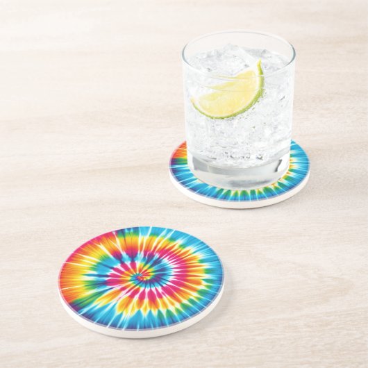 Tie Dye Regenboog Barst Onderzetter (Zijkant)