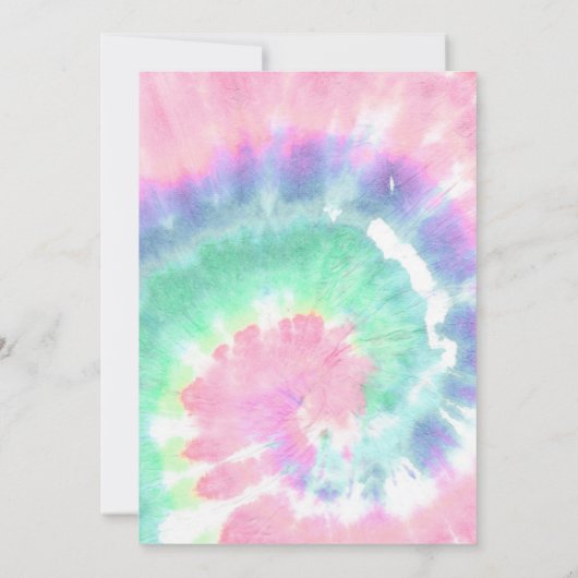 Tie Dye Regenboog Boho Hippie Meisjes Verjaardag Kaart (Achterkant)