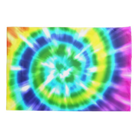 Tie Dye - Regenboog Kussensloop (Achterkant-Links)