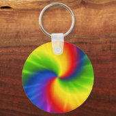 Tie Dye Regenboog Patroon Sleutelhanger (Voorkant)