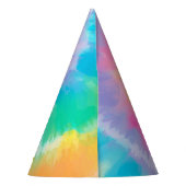 Tie Dye Regenboog Verjaardagsfeestje Pet Kinder Feesthoedjes (Achterkant)