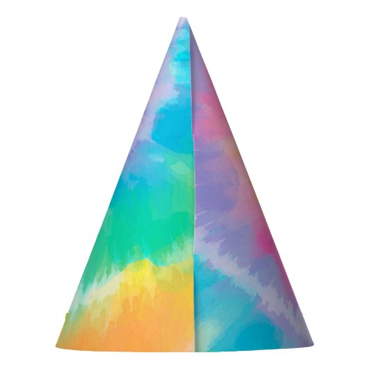 Tie Dye Regenboog Verjaardagsfeestje Pet Kinder Feesthoedjes (Achterkant)