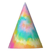 Tie Dye Regenboog Verjaardagsfeestje Pet Kinder Feesthoedjes (Voorkant)
