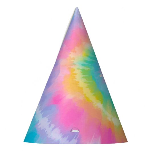 Tie Dye Regenboog Verjaardagsfeestje Pet Kinder Feesthoedjes (Links)