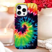 Tie Dye Regenboogswirl Aangepaste Naam Case-Mate iPhone Case
