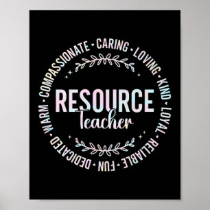 Tie Dye Resource Leraar Waardering voor Vrouwen Ma Poster