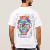 Tie-Dye Retro Trofee Design T-shirt (Achterkant)