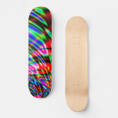 Tie Dye Retro Wave Fractal Skateboard (Voorkant)