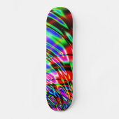 Tie Dye Retro Wave Fractal Skateboard (Voorkant)