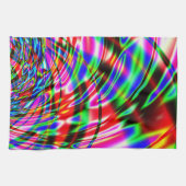 Tie Dye Retro Wave Fractal Theedoek (Horizontaal)
