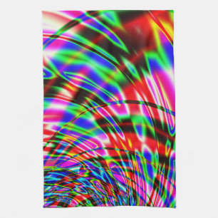 Tie Dye Retro Wave Fractal Theedoek
