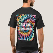 Tie-Dye Retro Wervelende Kleuren T-shirt (Achterkant)