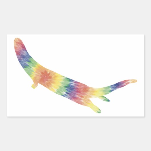 Tie Dye River Otter Sticker (Voorkant)