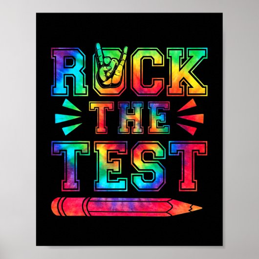 Tie Dye Rock testleraar student gelukkig Poster (Voorkant)