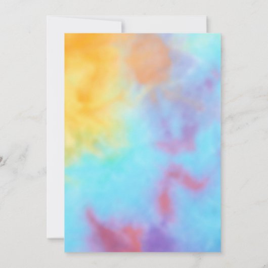 Tie Dye Roller Schaats Verjaardagsuitnodiging Kaart (Achterkant)