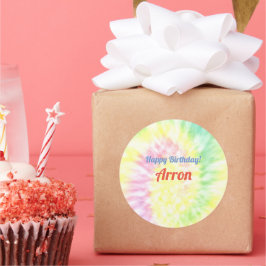 Tie Dye Ronde Sticker