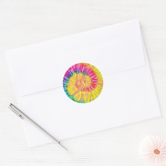 Tie Dye Ronde Stickers (Envelop)