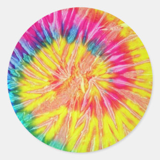 Tie Dye Ronde Stickers