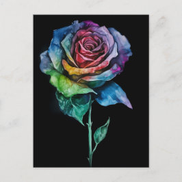 Tie Dye Roos Print Briefkaart