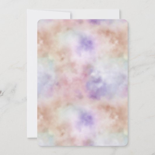 Tie-dye roze paarse tie dye kaart (Achterkant)