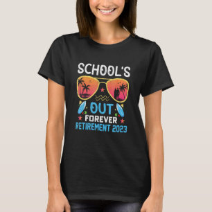 Tie Dye School is Out Forever Pensioen Leraar Re T-shirt