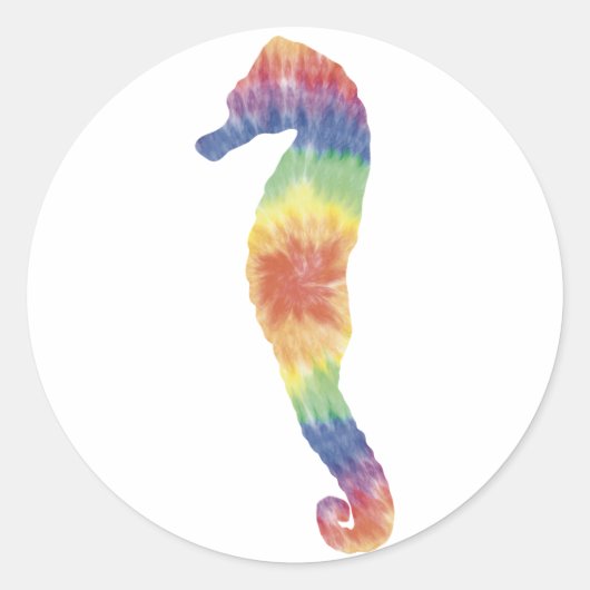 Tie Dye Seahorse Sticker (Voorkant)